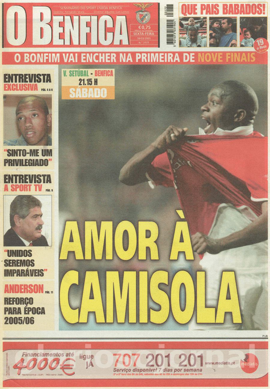 jornal o benfica 3177 2005-03-18